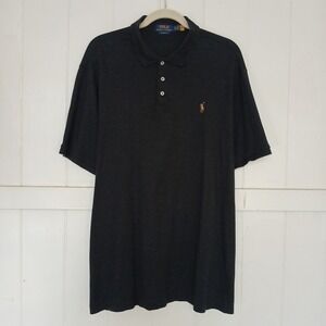 Polo Ralph Lauren Shirt Polo Classic Fit Flesh Pony Men's 2XL Charcoal Cotton SS